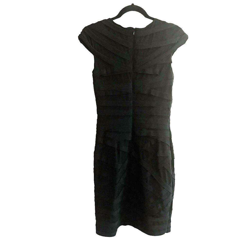 Tadashi Shoji Bandage dress Pleated Criss-Cross bodice in Black #G1112